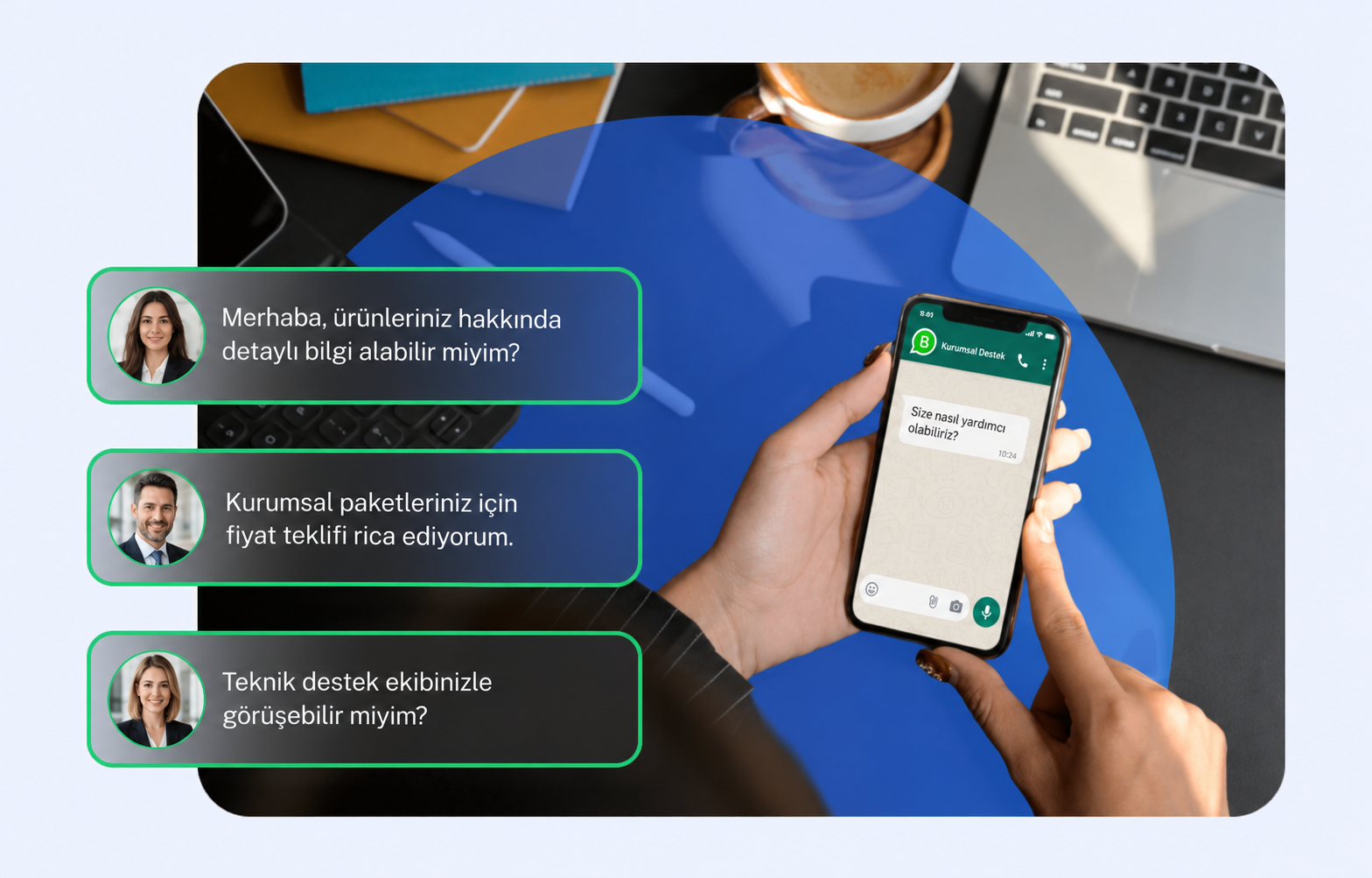 Kurumsal WhatsApp Business hattı kullanan işletme