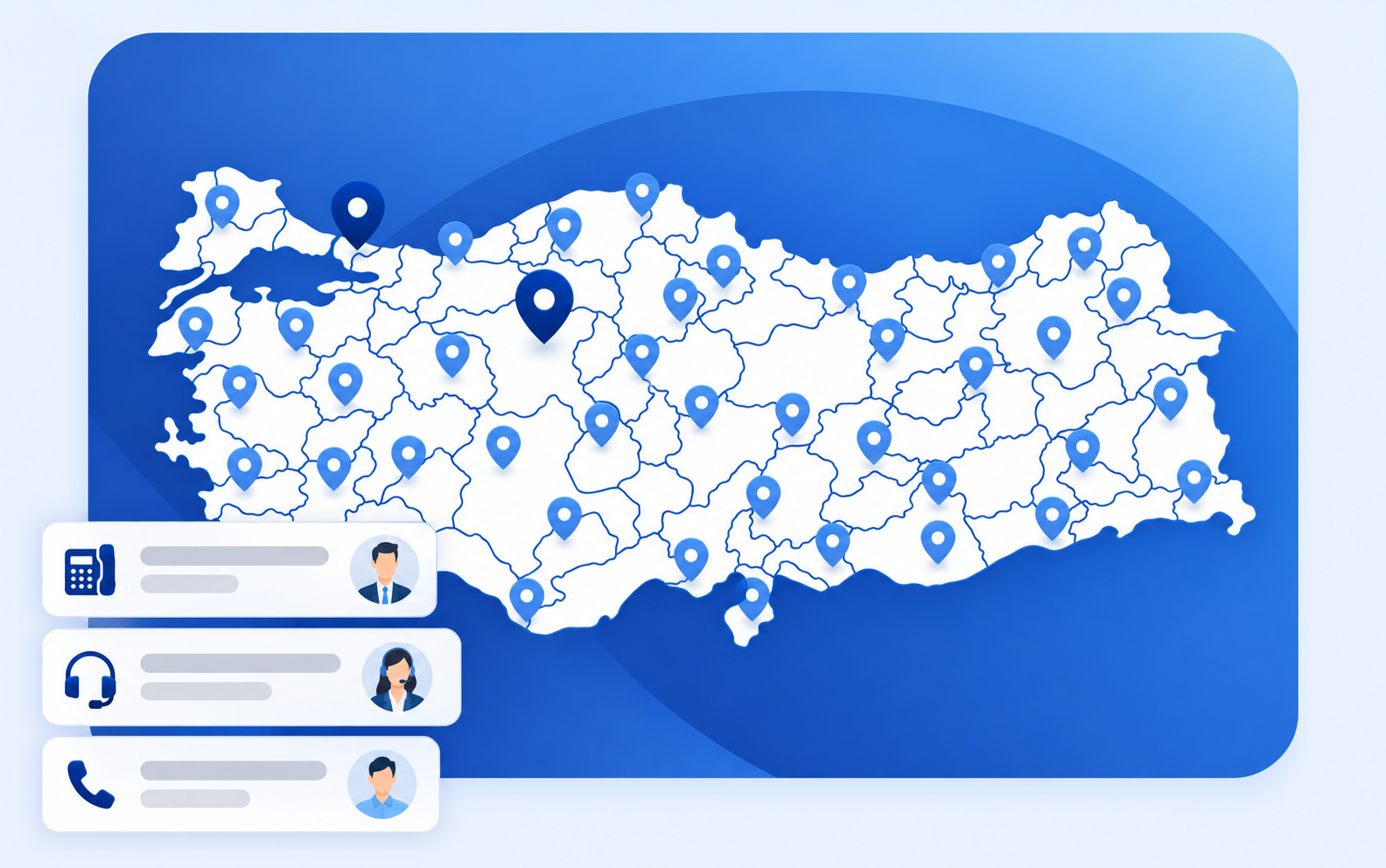 Coğrafi numara üzerinden sanal santral çağrı yönetimi